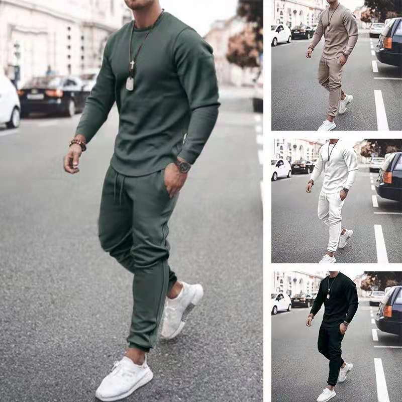 Men Clothes 2021 Summer 2 Piece Set Outfit Tracksuits Casual Sweatshirt Suits - lecapmode