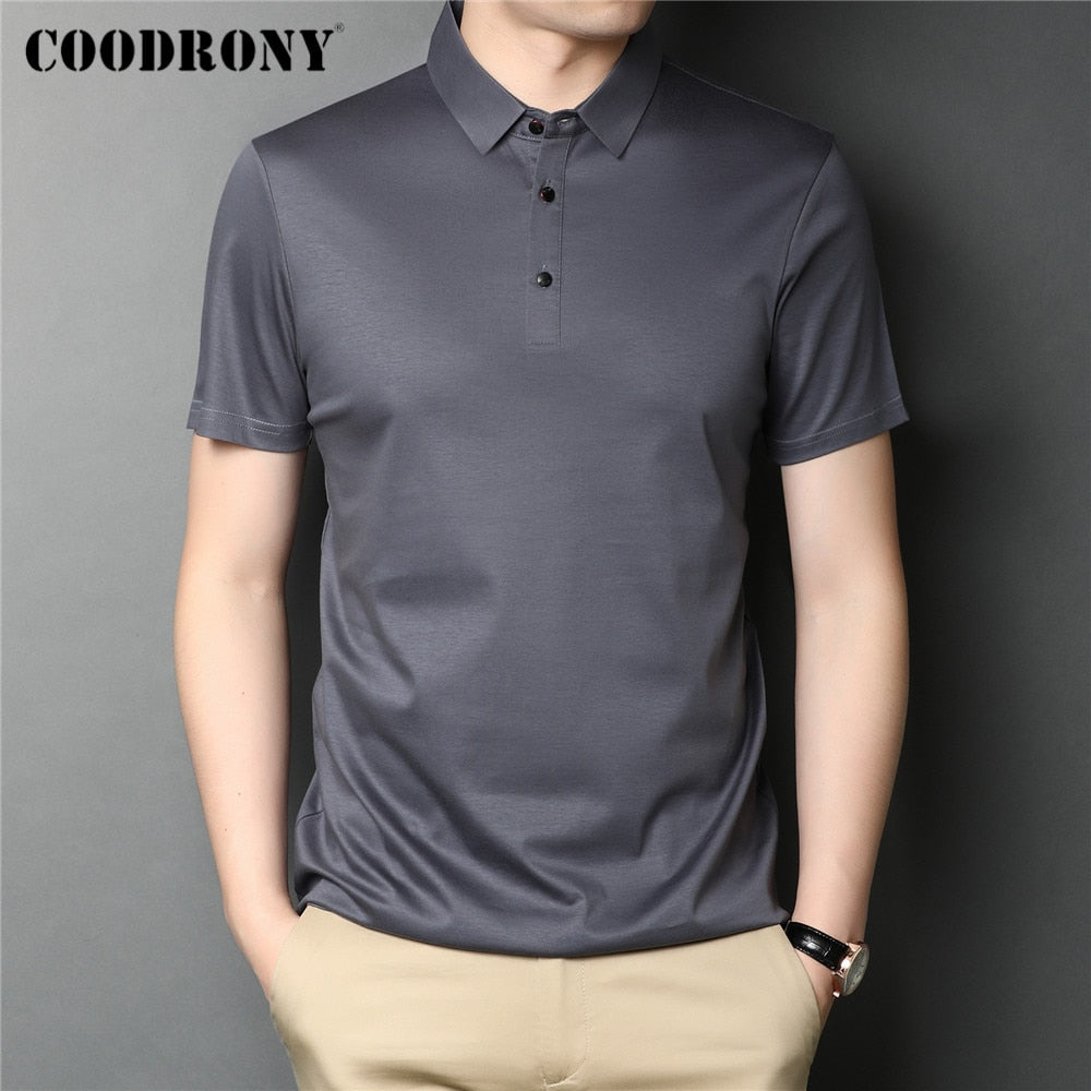 Brand High Quality Summer Classic Pure Color Casual Short Sleeve Men Clothing - lecapmode