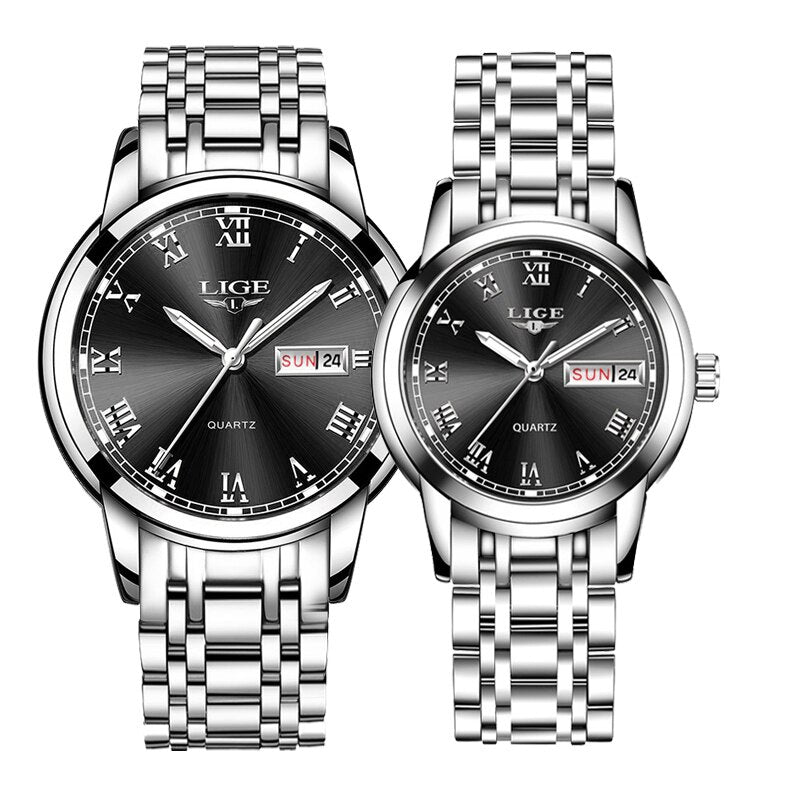 Couple Watches for Lovers Quartz Wristwatch Fashion Business Men Women Gift - lecapmode