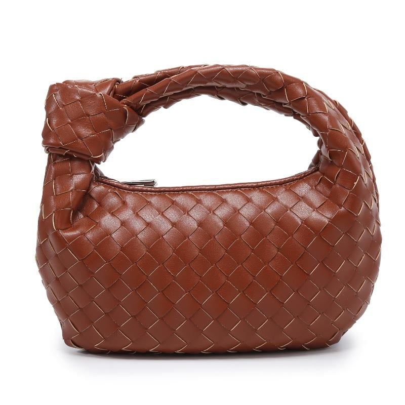 Luxury Zipper Clutch Woven Leather Bags For Women 2022 Shoulder Lady Tote Bag - lecapmode