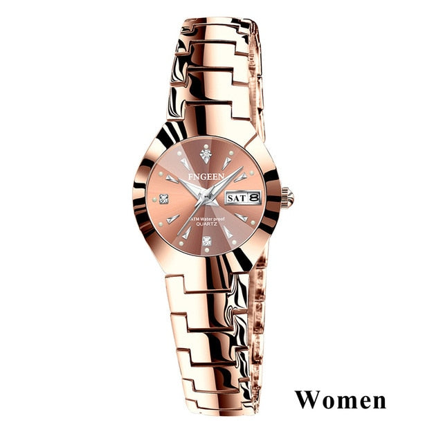 Couple Watches for Lovers Quartz Wristwatch Fashion Business Men Women Gift - lecapmode