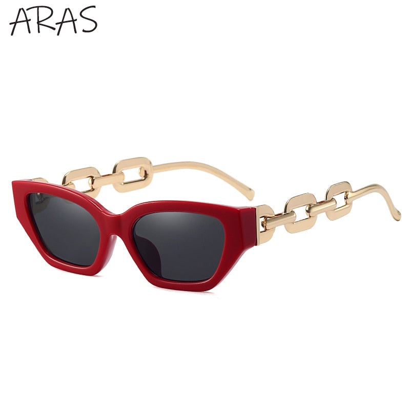 Women Sunglasses Trend Cat eye Chain Leg 2022 Luxury Brand Sun Glasses For Ladies - lecapmode