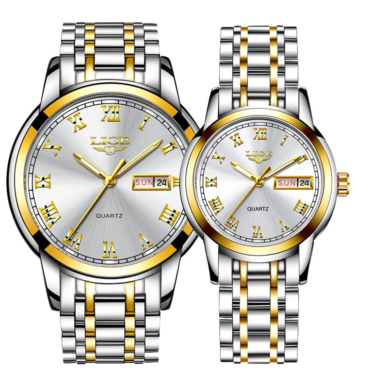 Couple Watches for Lovers Quartz Wristwatch Fashion Business Men Women Gift - lecapmode