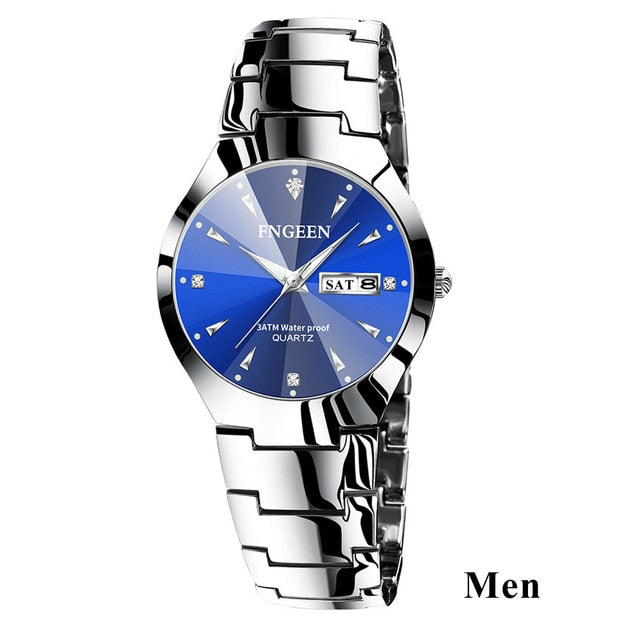 Couple Watches for Lovers Quartz Wristwatch Fashion Business Men Women Gift - lecapmode