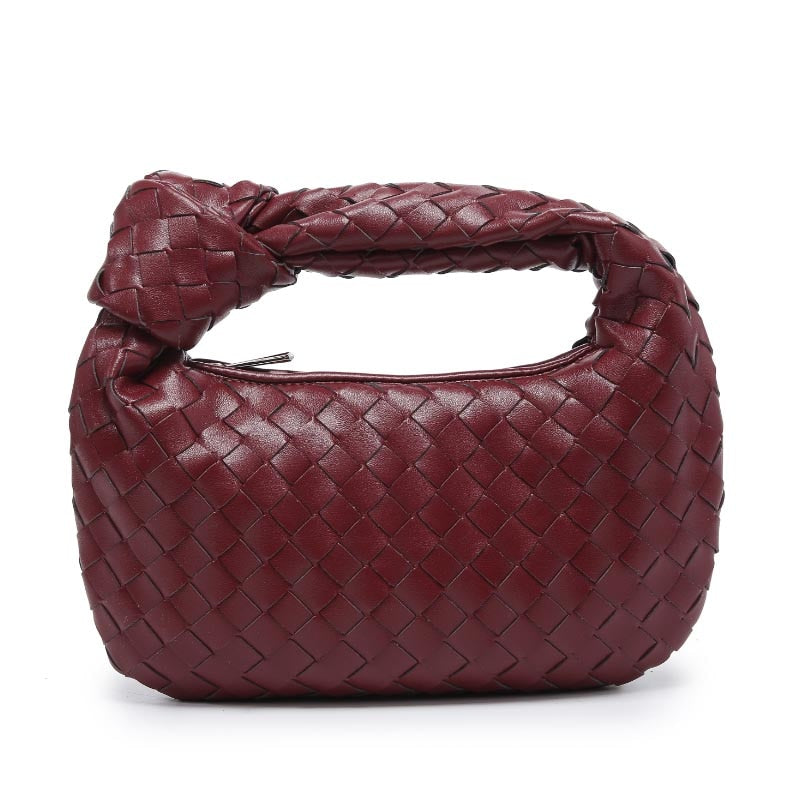 Luxury Zipper Clutch Woven Leather Bags For Women 2022 Shoulder Lady Tote Bag - lecapmode