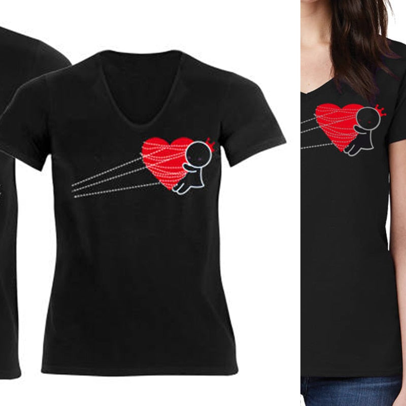 Couple Clothes T-Shirts Valentine Women Men Gift - lecapmode