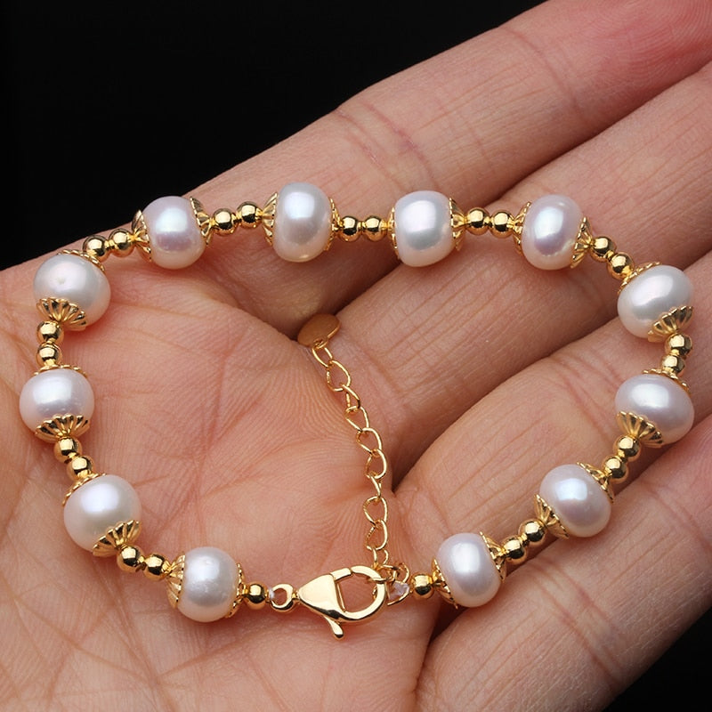 Round Pearl Bracelet For Women Jewelry Gift - lecapmode