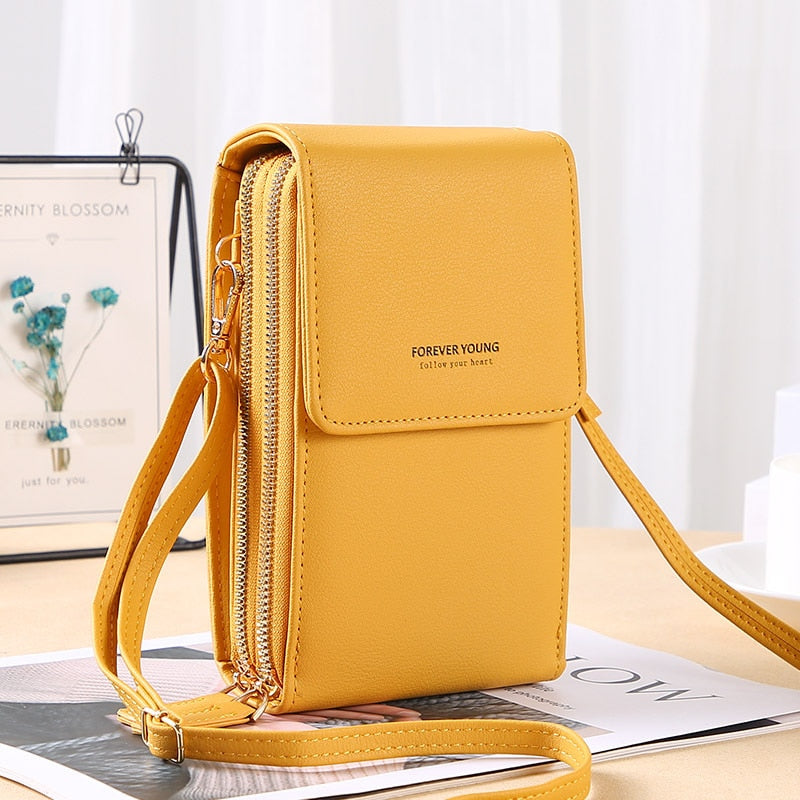 Mini PU Leather Phone Crossbody Bags for Women 2021 Summer Lady Shoulder Handbag Purse - lecapmode