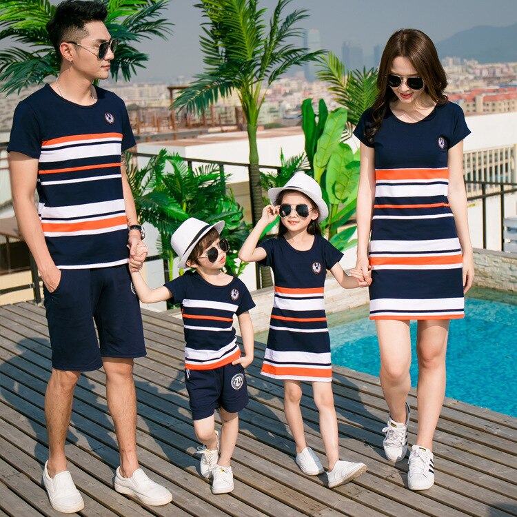 Couple Matching Clothes T-Shirts Fashion Lovers Women Men Summer Dress Outfit Wear Set - lecapmode