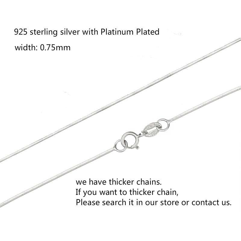 Slim Real 925 Sterling Silver Chains Long Necklace Women Jewelry - lecapmode