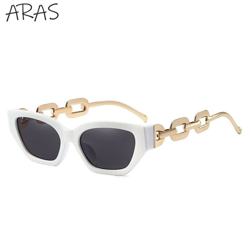 Women Sunglasses Trend Cat eye Chain Leg 2022 Luxury Brand Sun Glasses For Ladies - lecapmode