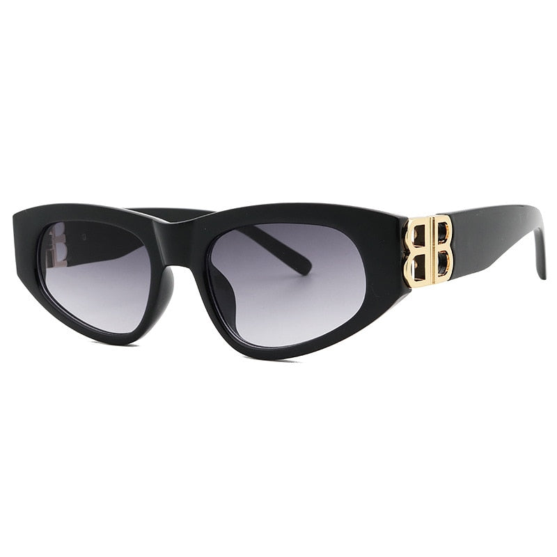 Retro Brand Cat Eye Steampunk Sunglasses Women - lecapmode