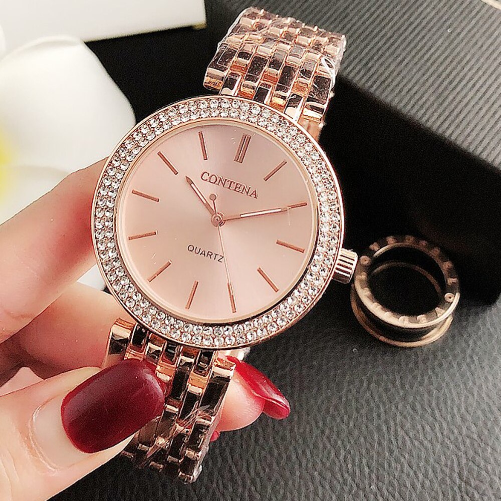 New Crystal Diamond Watch Luxury Silver Women Jewelry - lecapmode