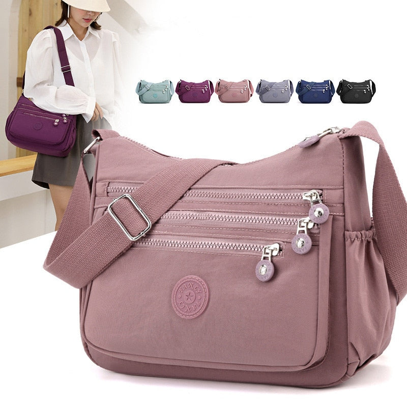 Women Messenger Mommy Shoulder Bag Polyester Fashion Cosmetic Bag Handbag Ladies - lecapmode