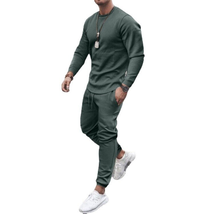 Men Clothes 2021 Summer 2 Piece Set Outfit Tracksuits Casual Sweatshirt Suits - lecapmode