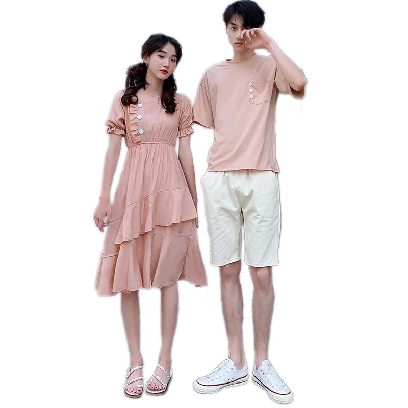 Couple Matching Clothes Korean Fashion Style Lovers Men Women Dress - lecapmode