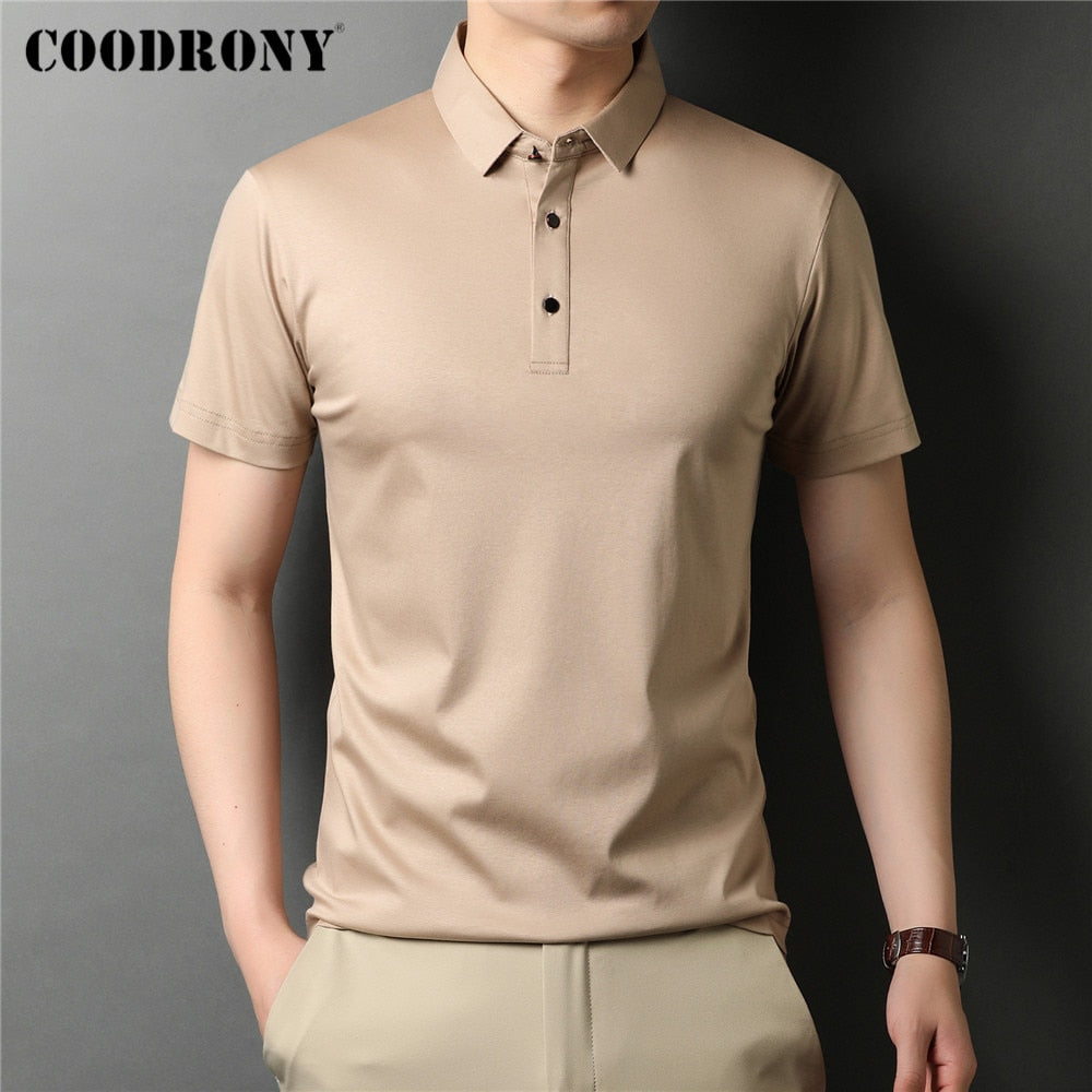 Brand High Quality Summer Classic Pure Color Casual Short Sleeve Men Clothing - lecapmode