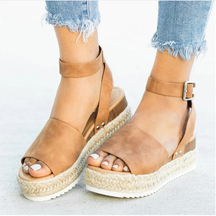 Summer Women Sandals Wedges Shoes Flip Flop  Footwear - lecapmode