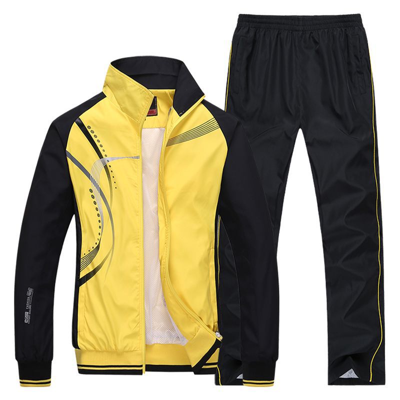 Men Sportswear New Spring Autumn Tracksuit  High Quality Sets Jacket Pant Sweat wear - lecapmode