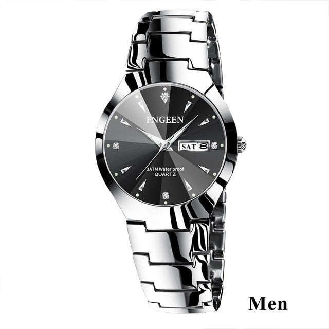 Couple Watches for Lovers Quartz Wristwatch Fashion Business Men Women Gift - lecapmode