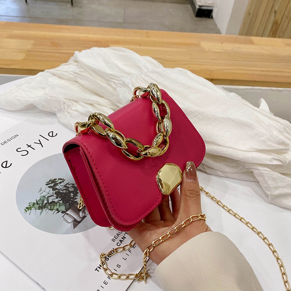 Mini PU Leather Bags For Women Chain Crossbody Shoulder Hand Bag Lady Purse - lecapmode