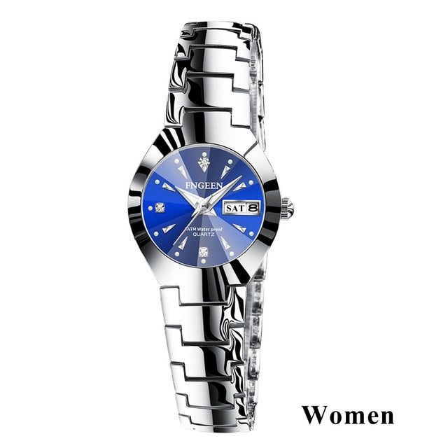 Couple Watches for Lovers Quartz Wristwatch Fashion Business Men Women Gift - lecapmode