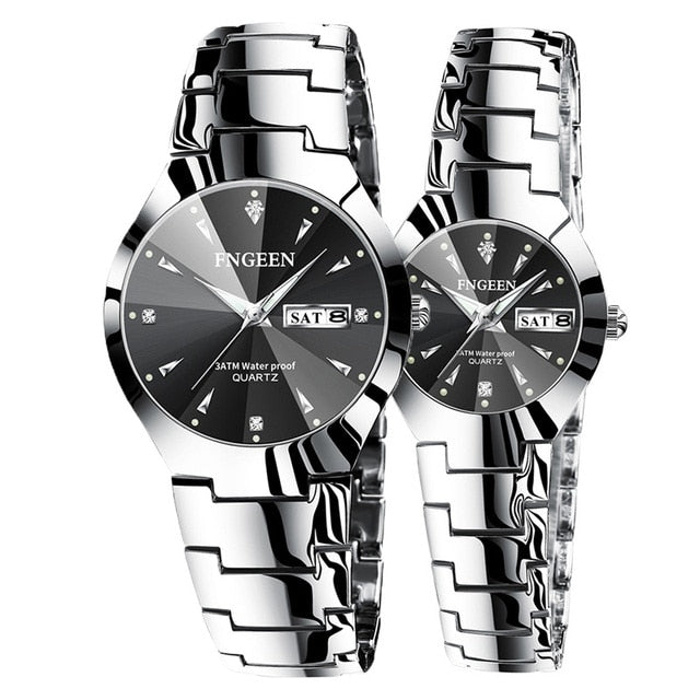 Couple Watches for Lovers Quartz Wristwatch Fashion Business Men Women Gift - lecapmode