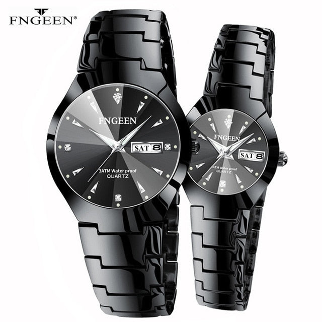 Couple Watches for Lovers Quartz Wristwatch Fashion Business Men Women Gift - lecapmode