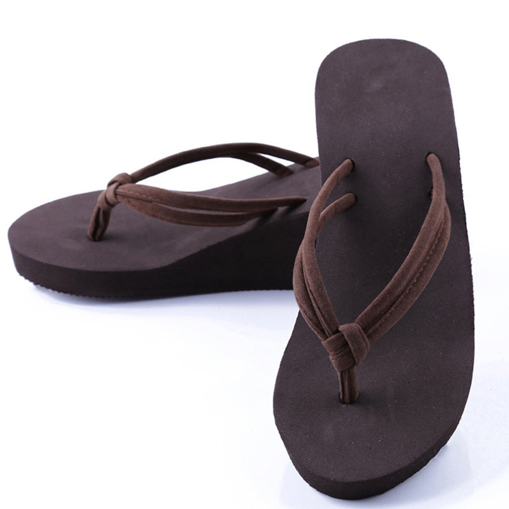 Summer Casual Woman Bath Soft Slippers  Black Ladies Shoes - lecapmode