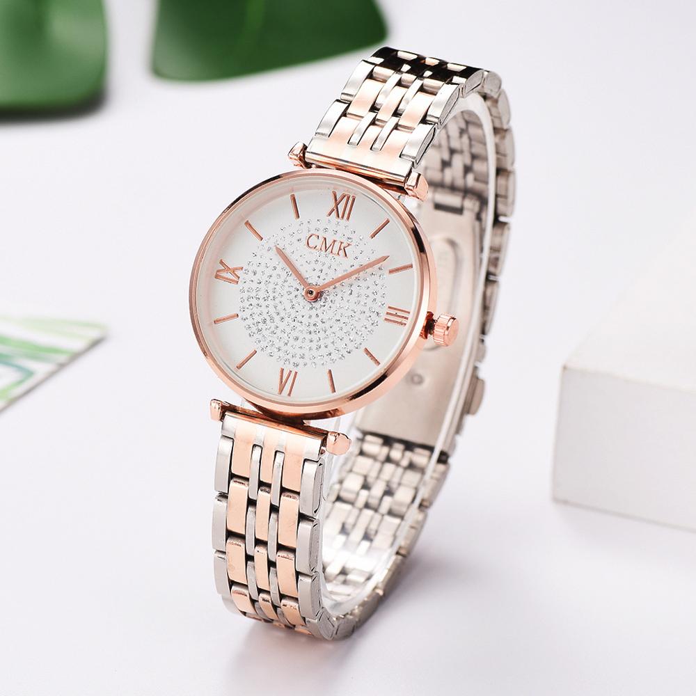 Luxury Women Watches Simple Elegant Ladies Watch Stainless Steel Metal - lecapmode