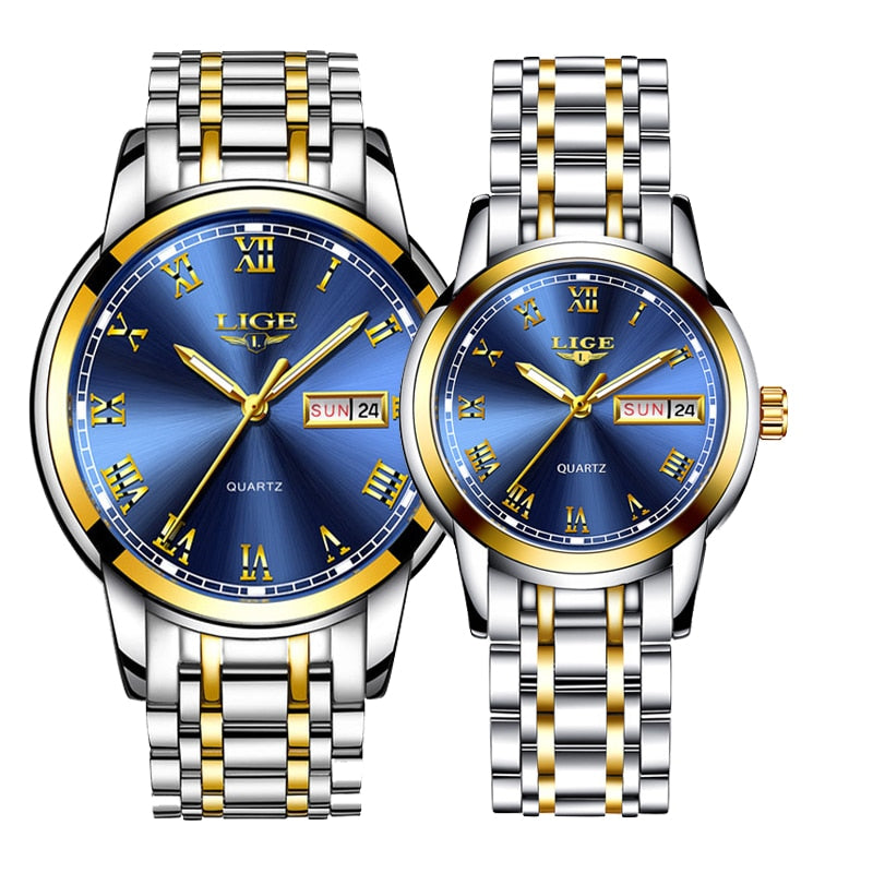 Couple Watches for Lovers Quartz Wristwatch Fashion Business Men Women Gift - lecapmode