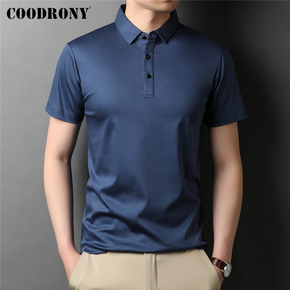 Brand High Quality Summer Classic Pure Color Casual Short Sleeve Men Clothing - lecapmode