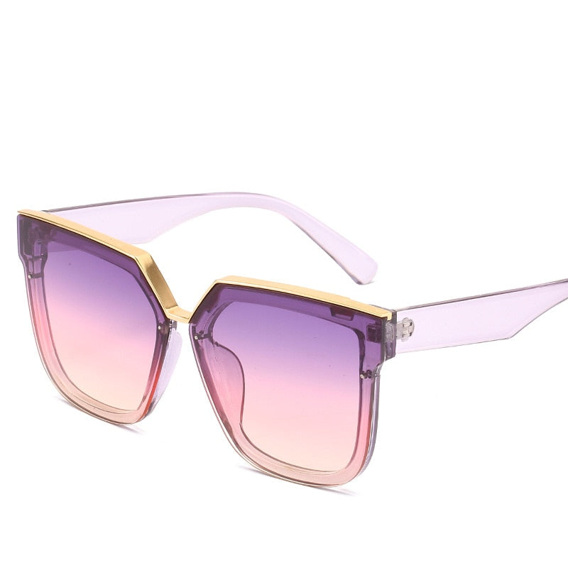 2021 Oversized Sunglasses Women Square Luxury Glasses - lecapmode