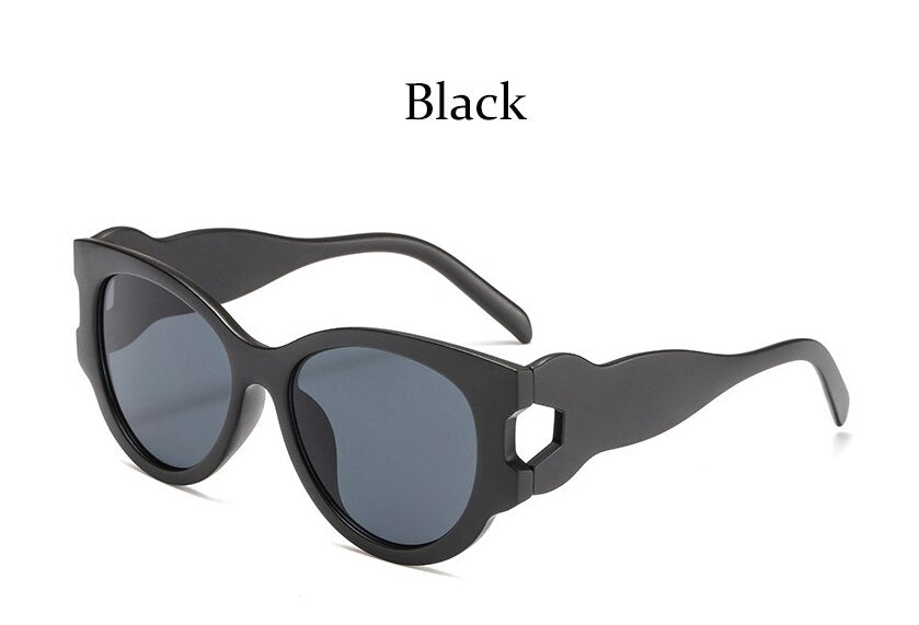 New Sunglasses Women Elegant High Quality Designer Cat Eye Glasses Female - lecapmode