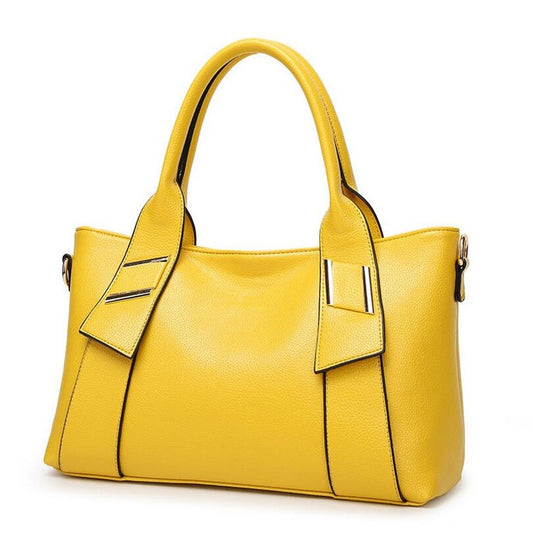 Yellow Handbag Women PU Leather Blue Hand Bag Black Luxury Designer Purse - lecapmode