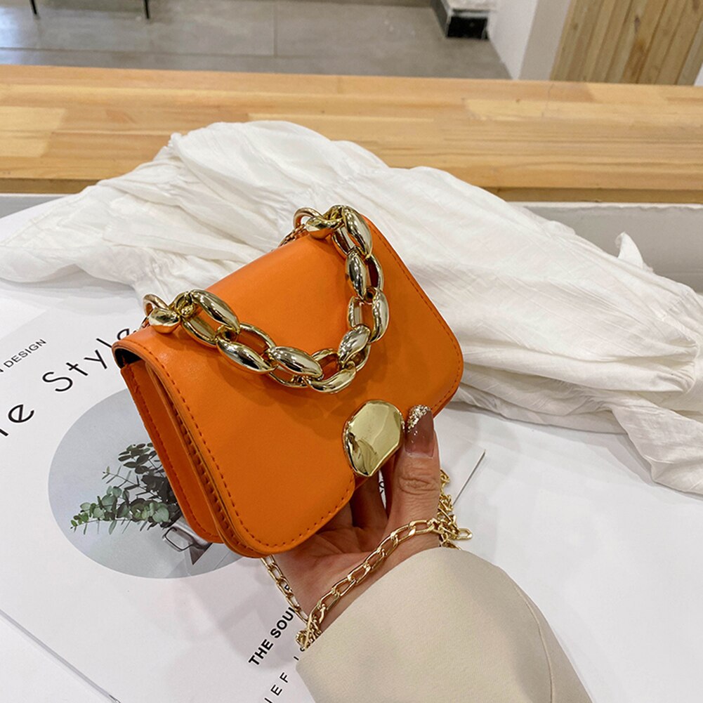 Mini PU Leather Bags For Women Chain Crossbody Shoulder Hand Bag Lady Purse - lecapmode