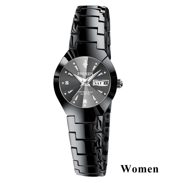 Couple Watches for Lovers Quartz Wristwatch Fashion Business Men Women Gift - lecapmode