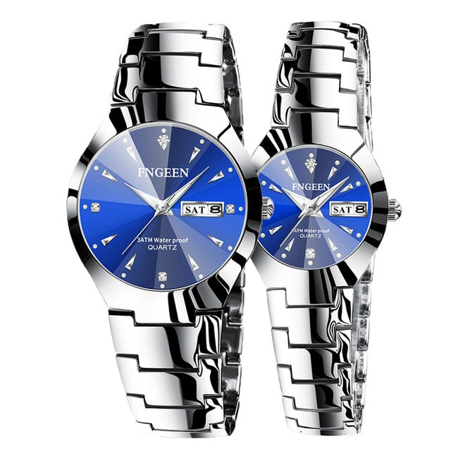 Couple Watches for Lovers Quartz Wristwatch Fashion Business Men Women Gift - lecapmode