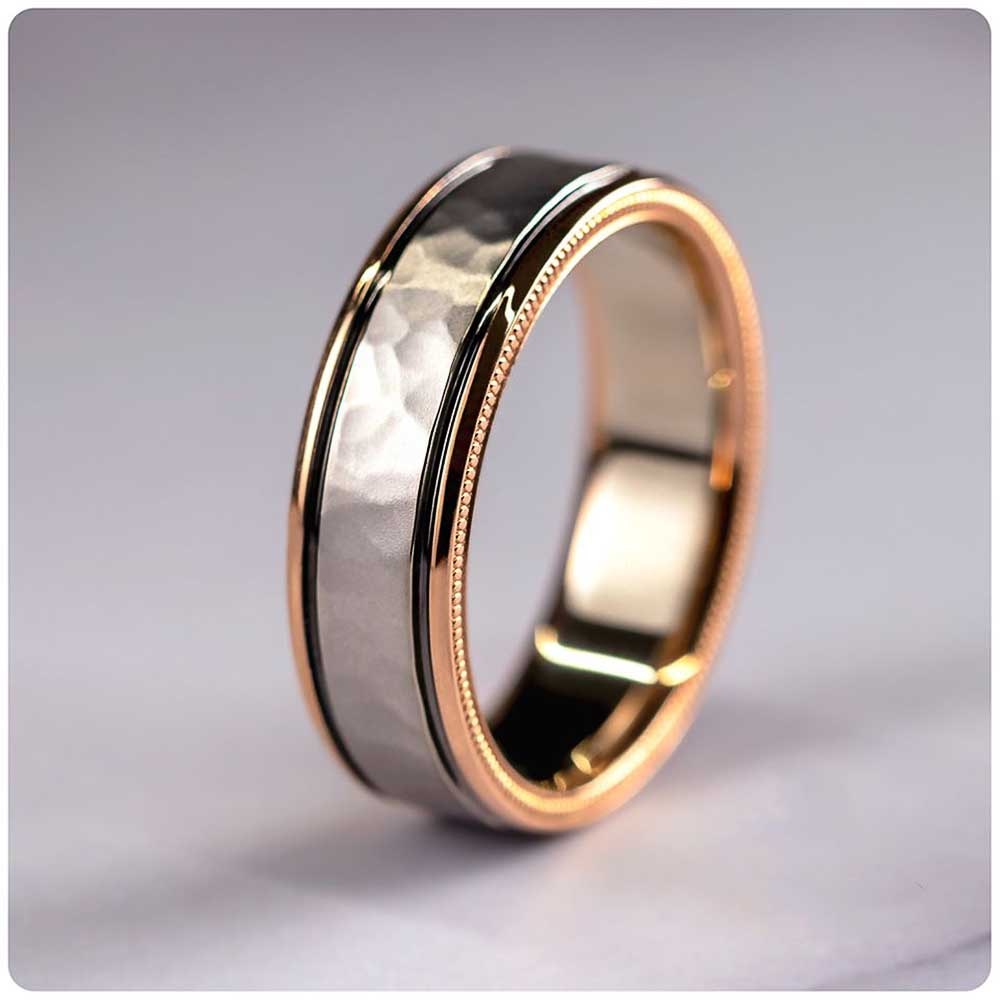 Couple Rings Stainless Steel Zircon Men Women Wedding Band Valentine Jewelry - lecapmode