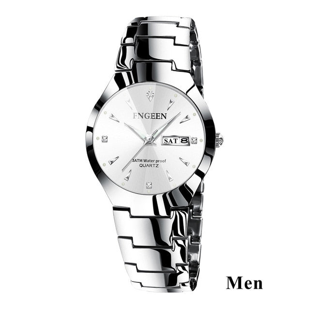 Couple Watches for Lovers Quartz Wristwatch Fashion Business Men Women Gift - lecapmode