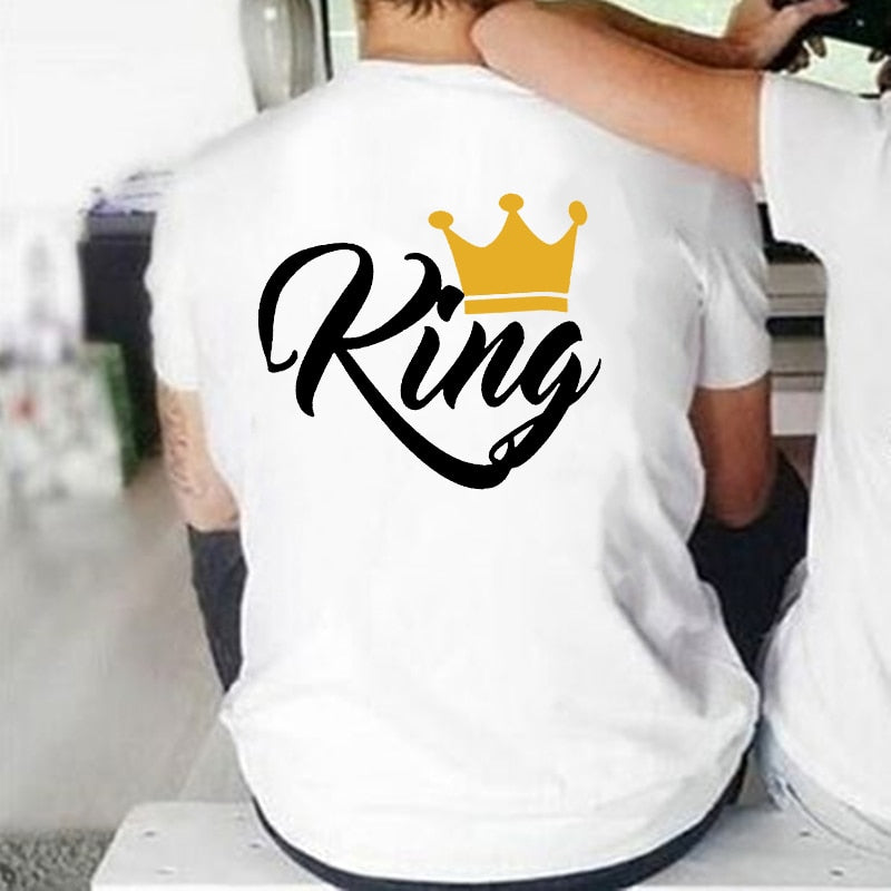 Print Lover Couple T-shirt Summer Funny Men Women Matching Clothes - lecapmode