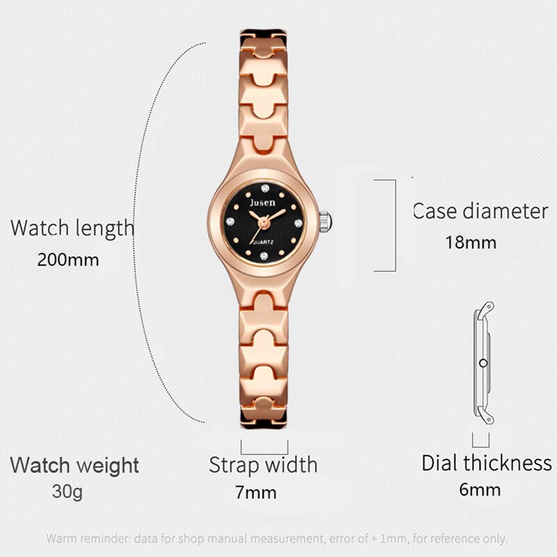 Fashion Women Watches Rose Gold Luxury Stainless Steel Ladies Wristwatches - lecapmode