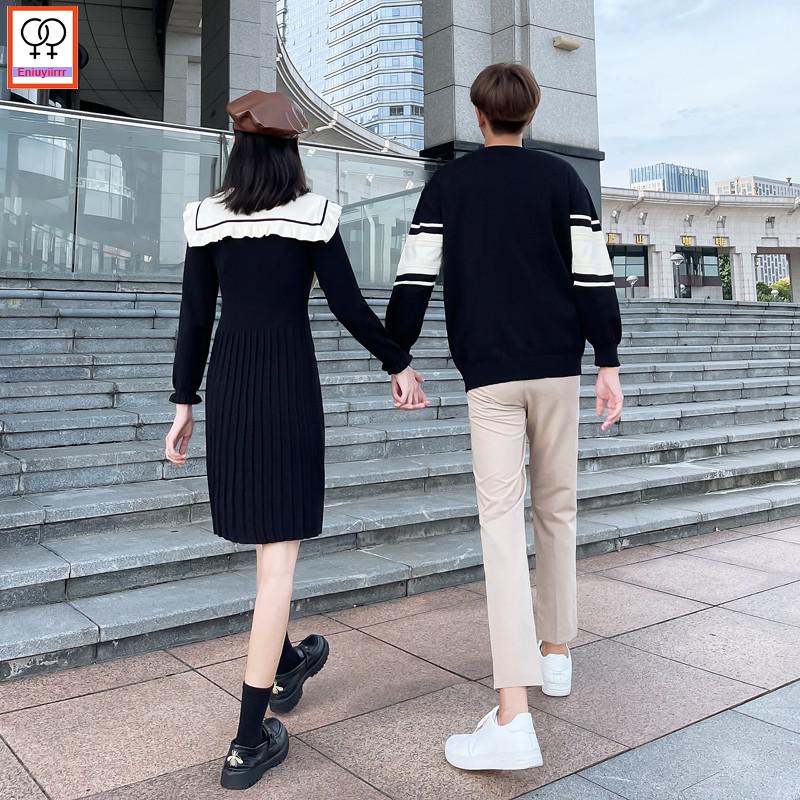 Matching Couple Sweater Dress Hot Sales Male Female Lovers Clothes - lecapmode