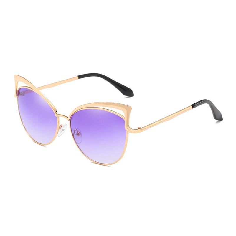 Retro Cat Eye Sunglasses for Women Men Fashion Hollow Design Vintage Sun Glasses - lecapmode