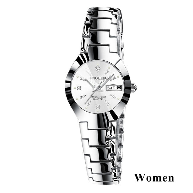 Couple Watches for Lovers Quartz Wristwatch Fashion Business Men Women Gift - lecapmode