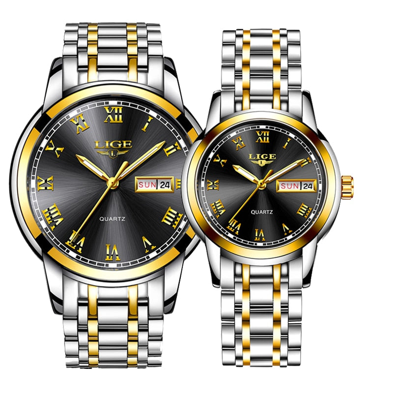 Couple Watches for Lovers Quartz Wristwatch Fashion Business Men Women Gift - lecapmode