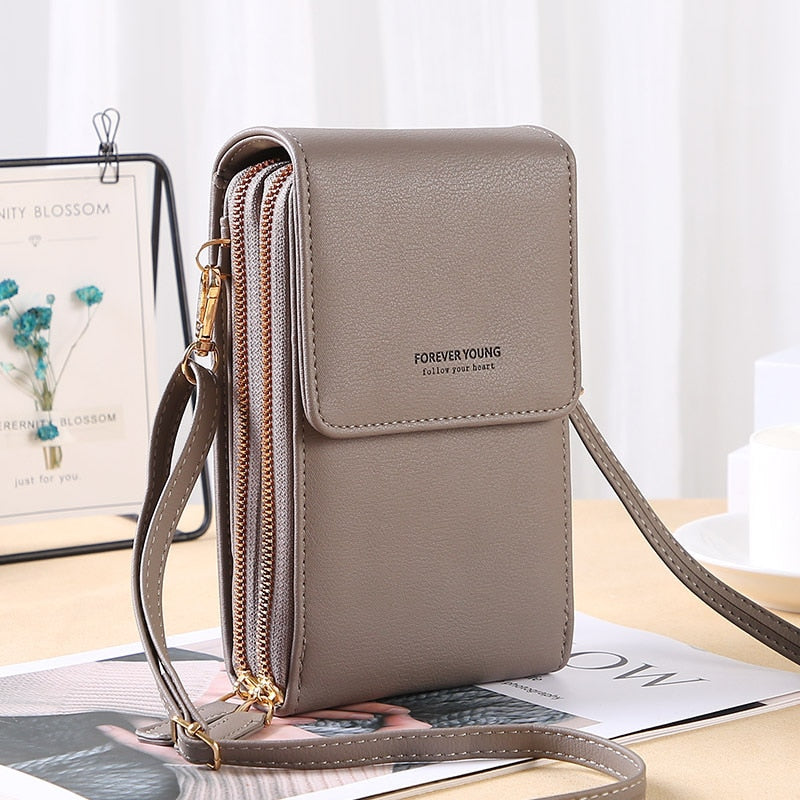 Mini PU Leather Phone Crossbody Bags for Women 2021 Summer Lady Shoulder Handbag Purse - lecapmode