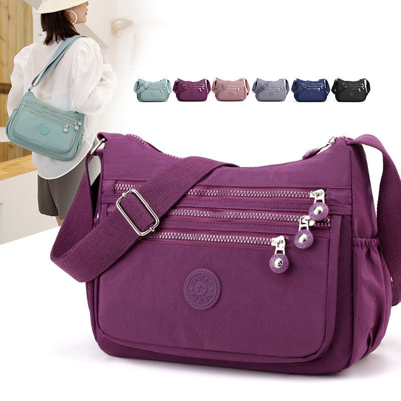 Women Messenger Mommy Shoulder Bag Polyester Fashion Cosmetic Bag Handbag Ladies - lecapmode