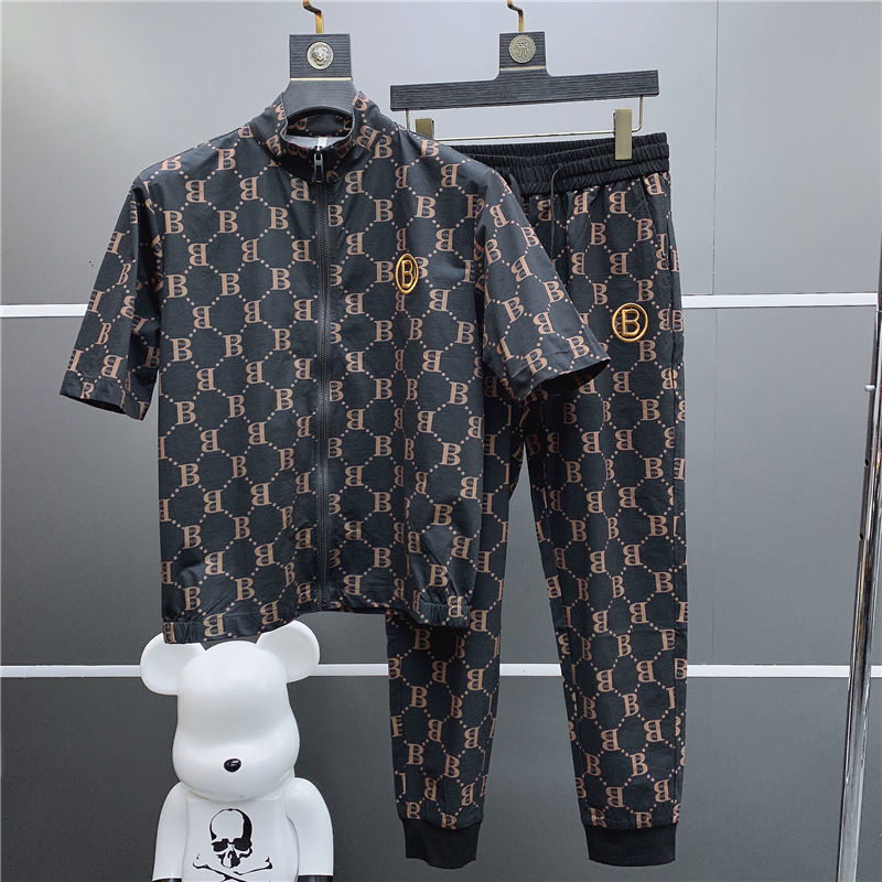 2021 summer new Outfits men Korean fashion clothes men set - lecapmode