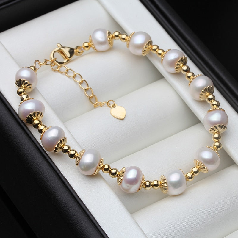 Round Pearl Bracelet For Women Jewelry Gift - lecapmode